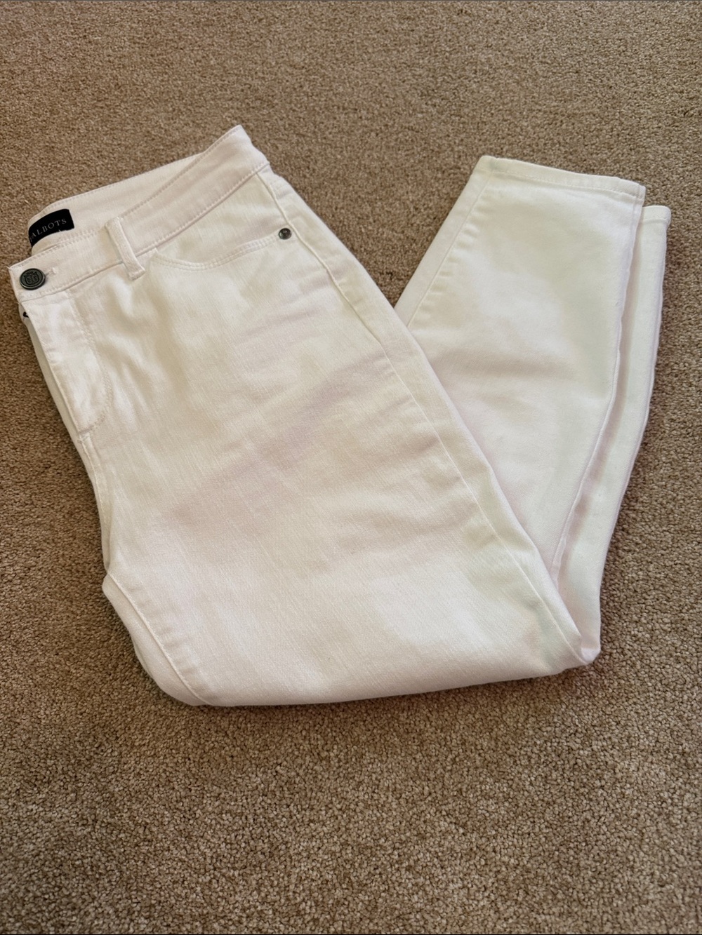 Talbots White Jegging Crop Jeans size 4P